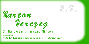 marton herczeg business card