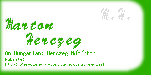 marton herczeg business card
